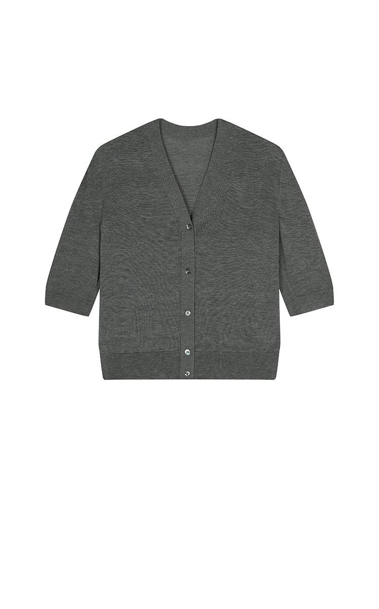 Sweater / JNBY Slim Fit Cropped Sweater grey