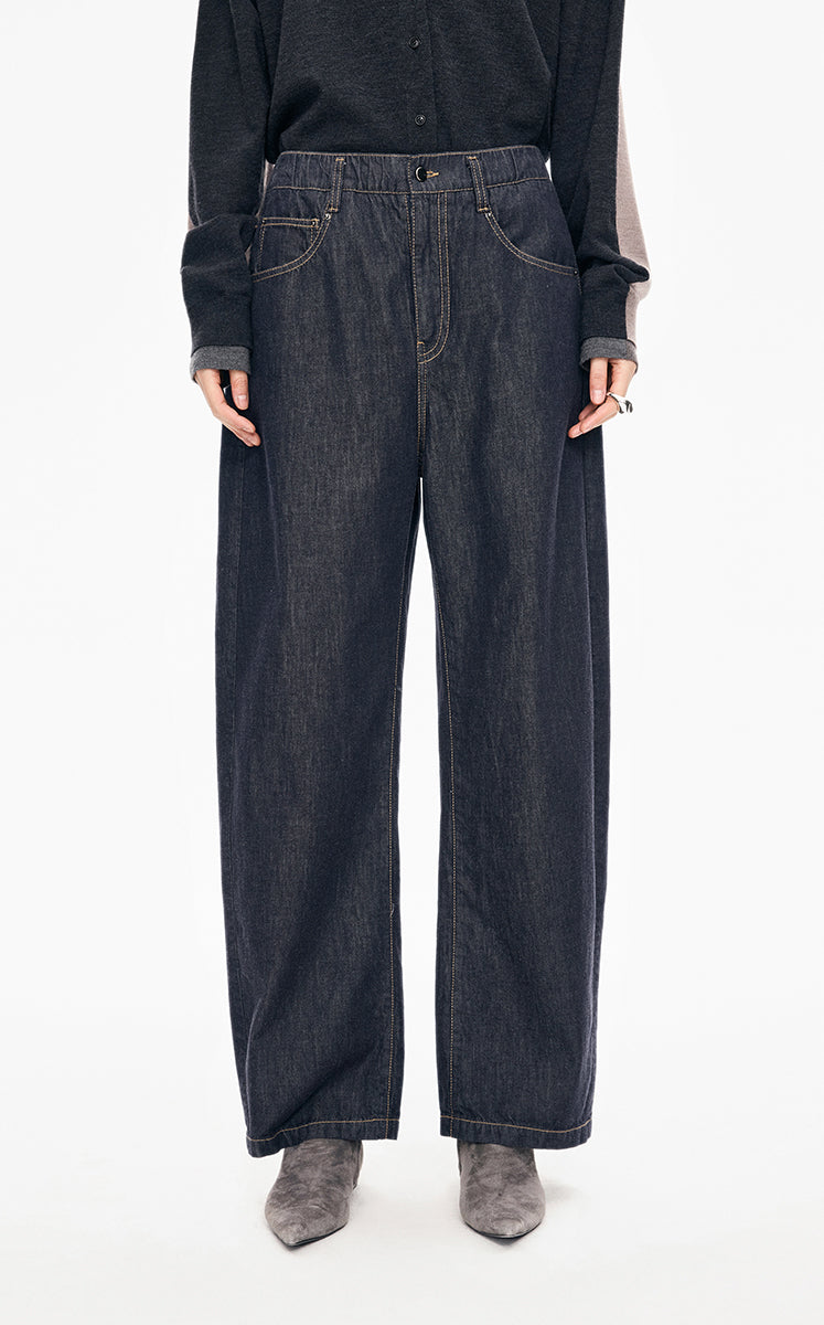 Pants / JNBY Relaxed Drawstring Banana Jeans Tibetan blue