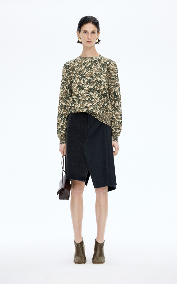 Sweater / JNBY Patterned Long-Sleeve Sweater Green Brown