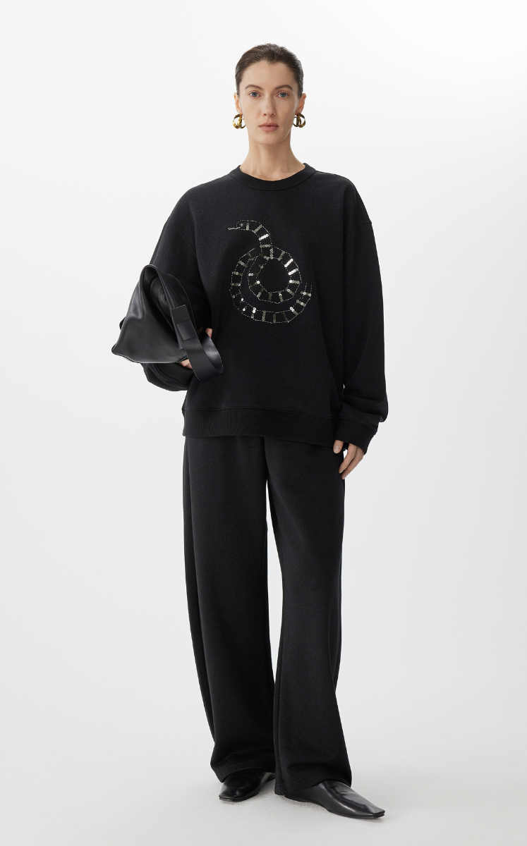 Sweatshirt / JNBY Embellished Snake Metallic Sweatshirt benchy