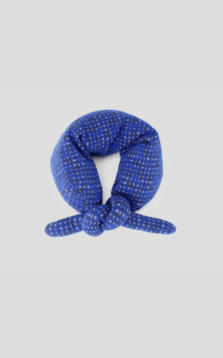 Neck Pillow / JNBYHOME Cotton-Poly Plaid Jacquard Neck Pillow Blue M