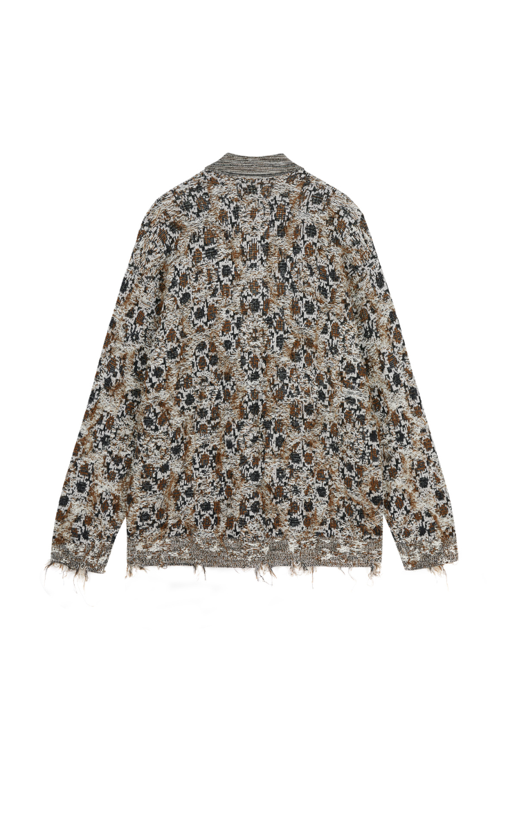 Sweater / JNBY Geometric Patterned Polo Neck Sweater
