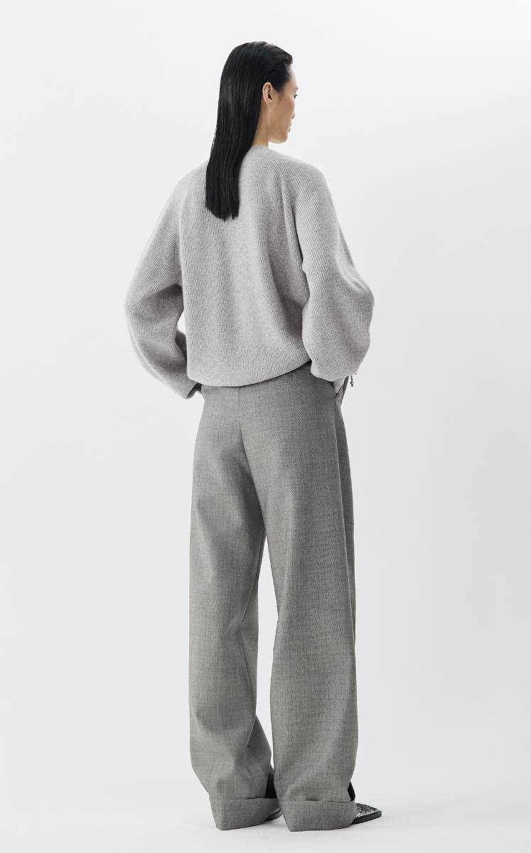 Sweater / JNBY Raglan-Sleeve Cardigan with Chinese Button Closure