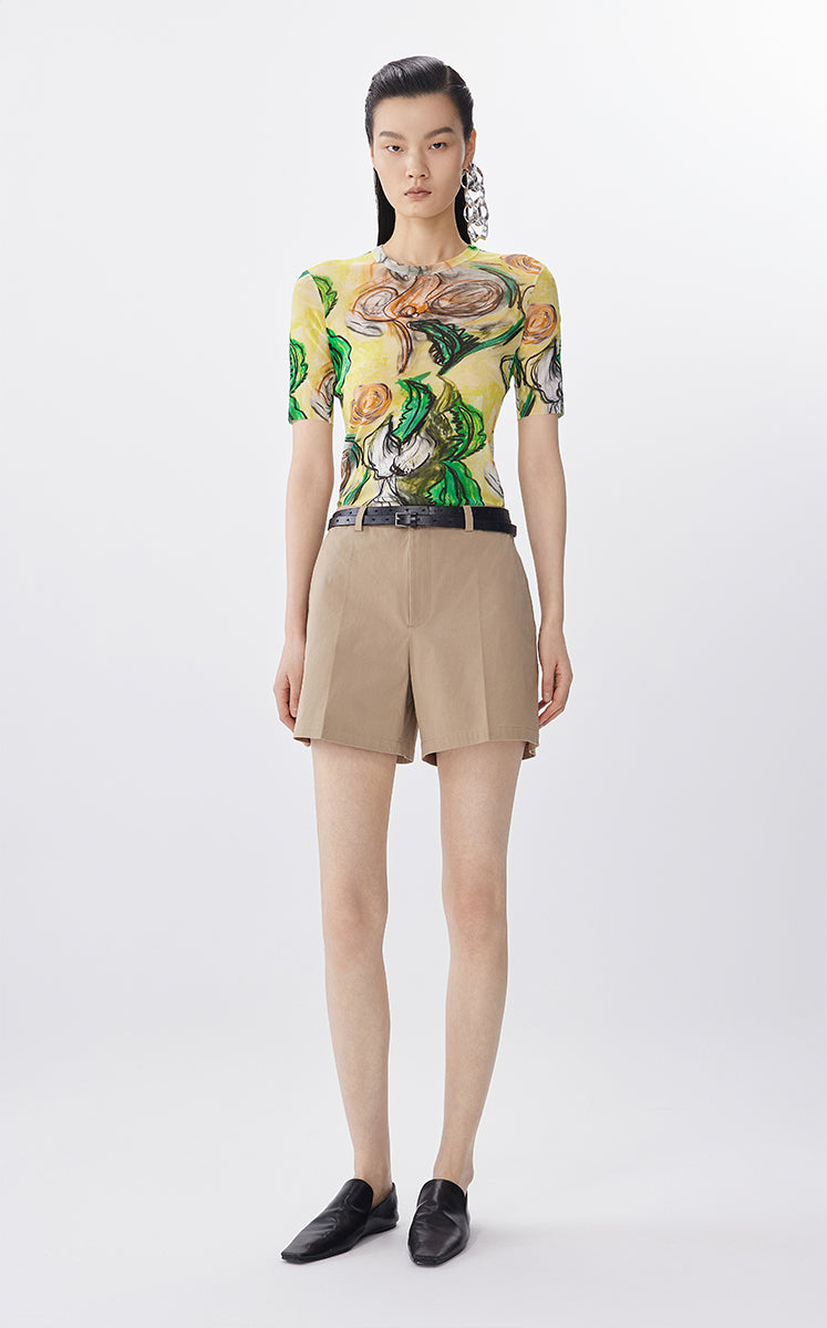 T-Shirt / JNBY Fitted Floral Art Tee Yellow