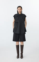 Shirt / JNBY Sleeveless Shirt with Chinese Button Closure