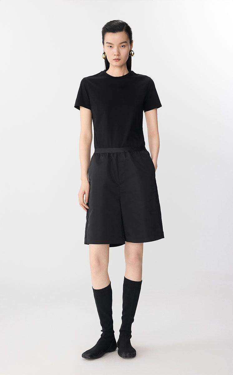 Pants / JNBY Wide-Leg Tailored Bermuda Shorts Black