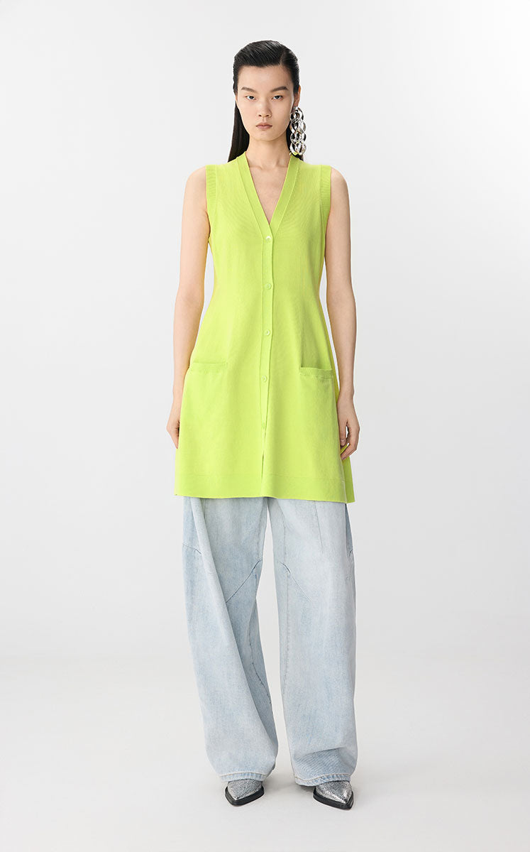 Dress / JNBY Combed Cotton Sleeveless Knit Dress