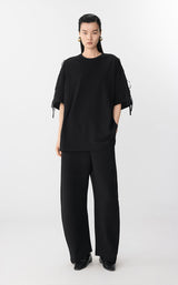 T-Shirt / JNBY Oversized Cotton Tie-Detail Tee