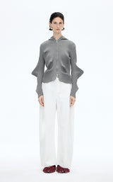 Sweater / JNBY Textured Stretch Longline Hooded Cardigan