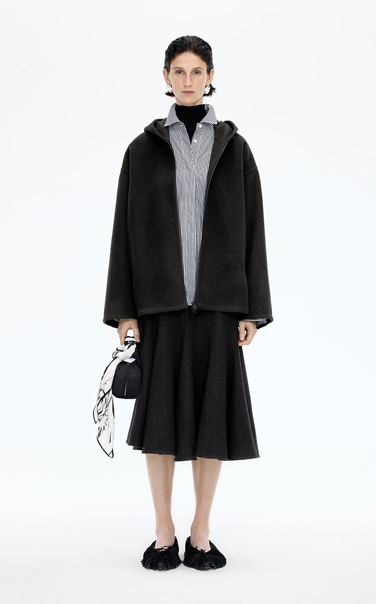 Skirt / JNBY S-Line Wool Mid-Length Skirt