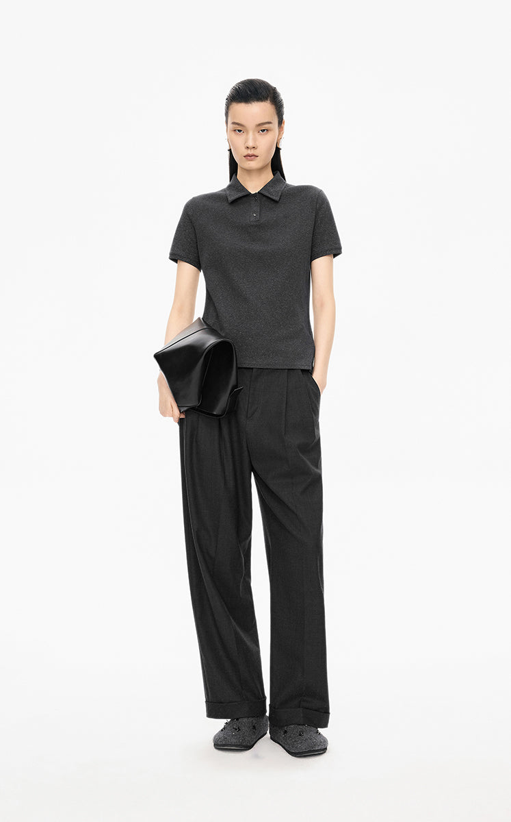 T-Shirt / JNBY Classic Cotton Polo Tee black