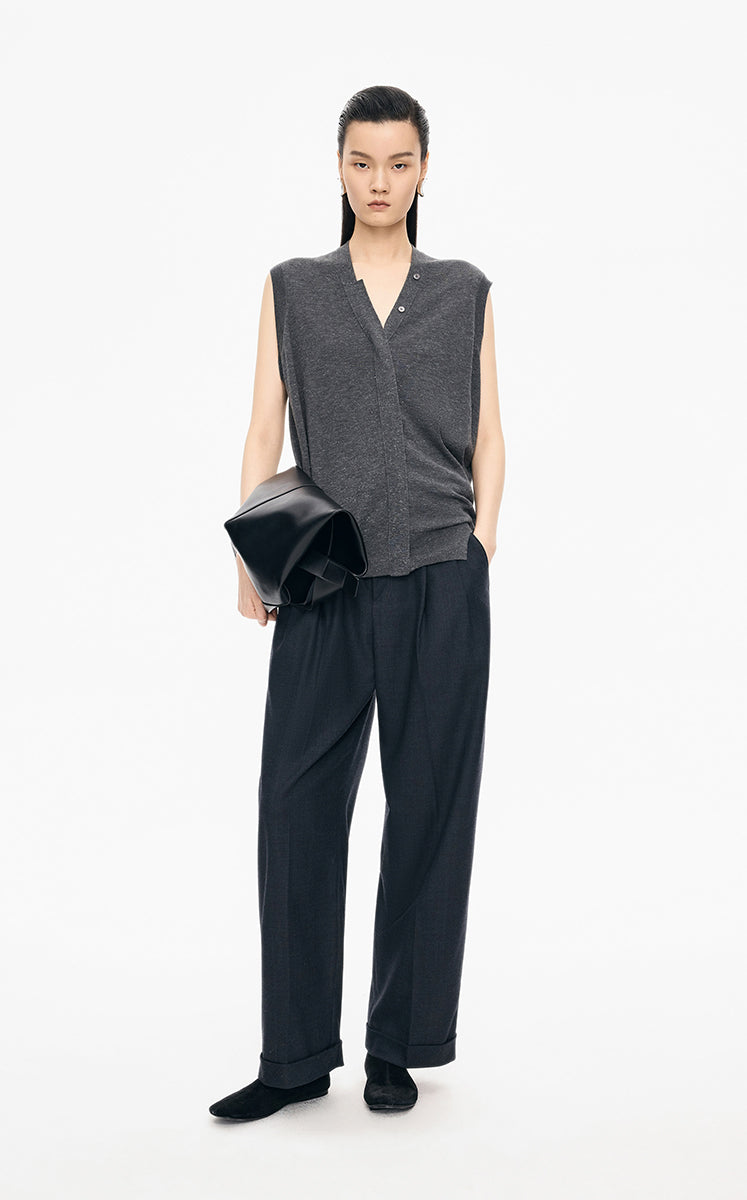 Sweater / JNBY Loose Wool Metallic Vest
