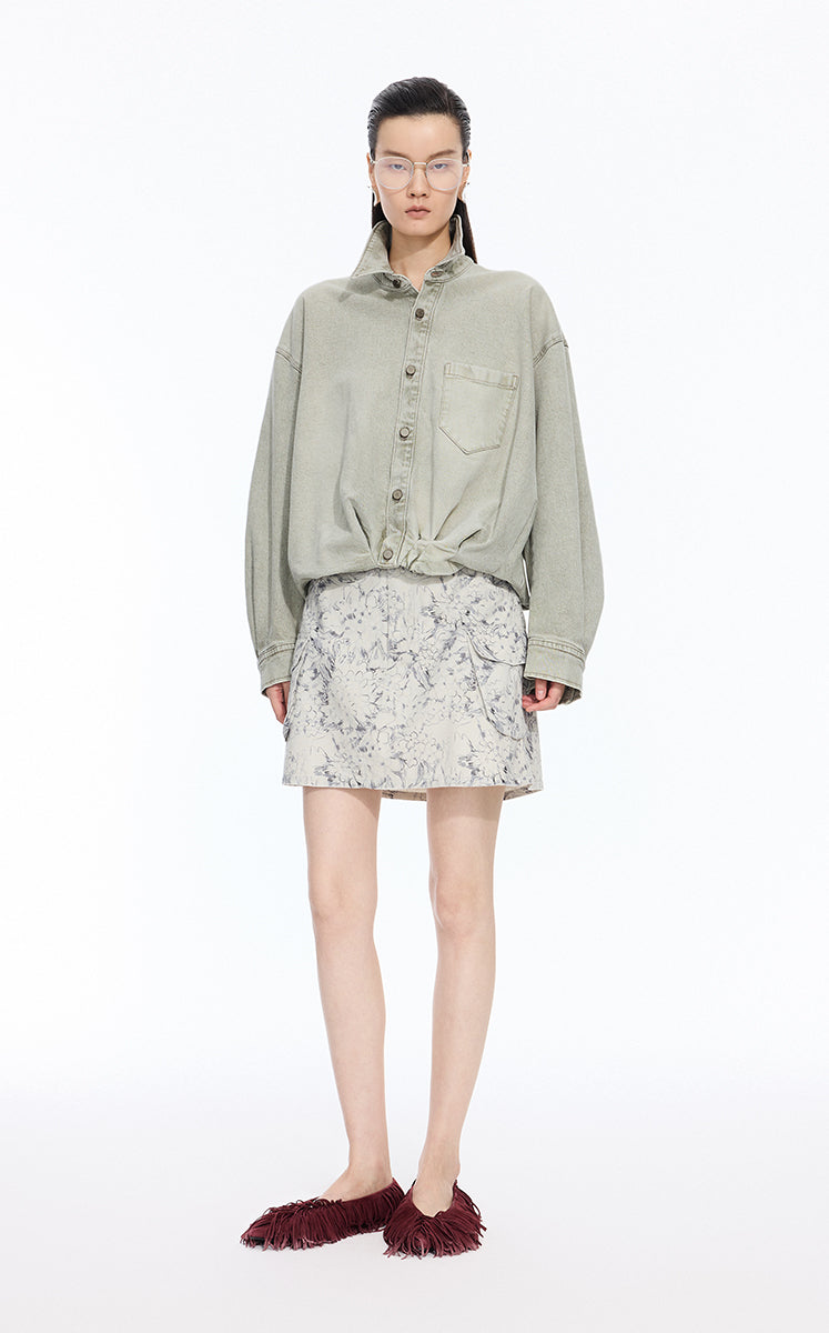 Jacket / JNBY Relaxed Vintage Denim Jacket grey