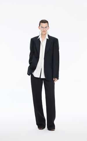 Blazer / JNBY Loose Notch Lapel Wool-Silk Blazer black