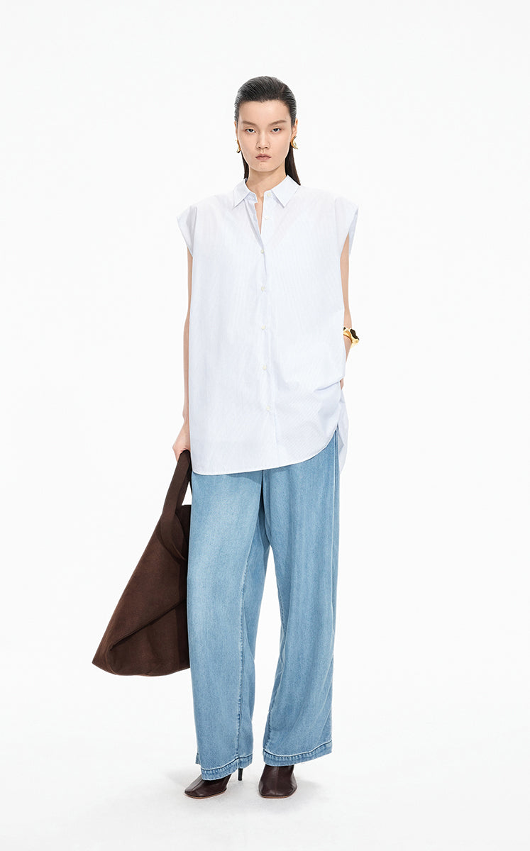Pants / JNBY Eco-friendly Tencel Wide-Leg Jeans