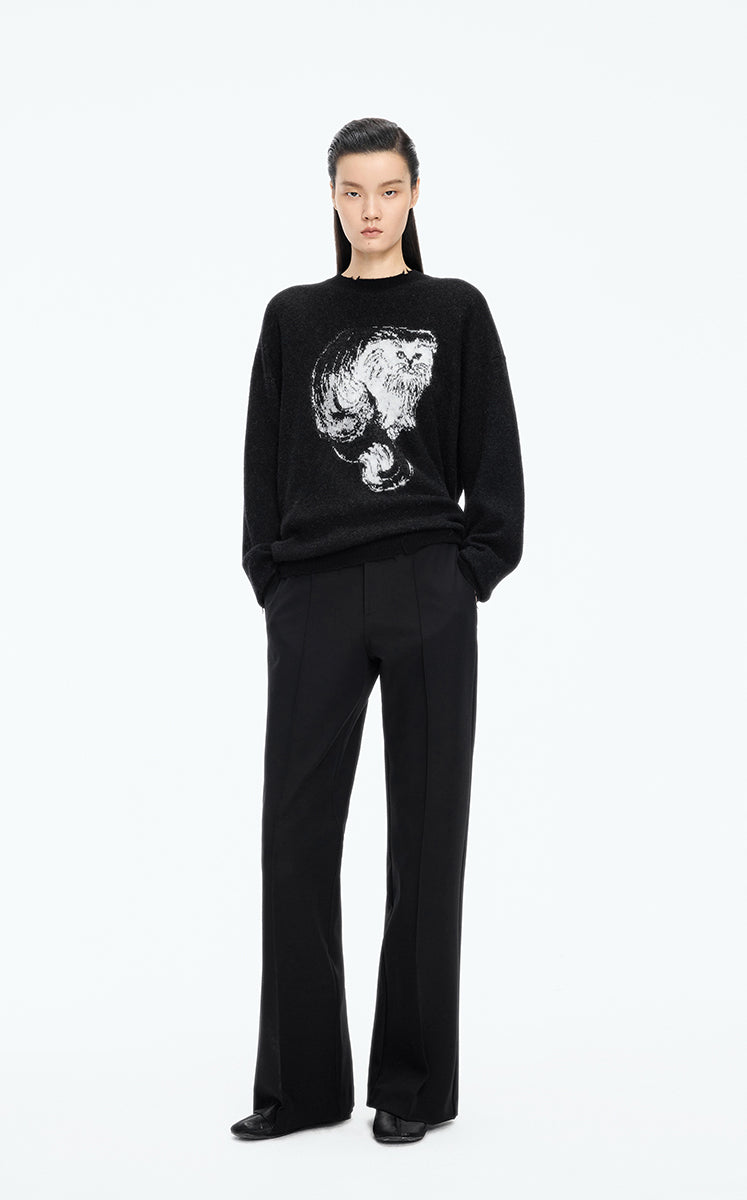 Pants / JNBY Flared Cuffed Blend Trousers
