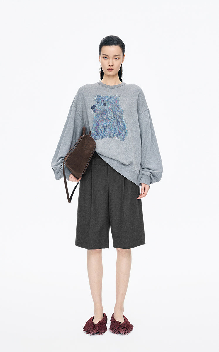 Pants / JNBY Straight-Leg Wool Blend Bermuda pants