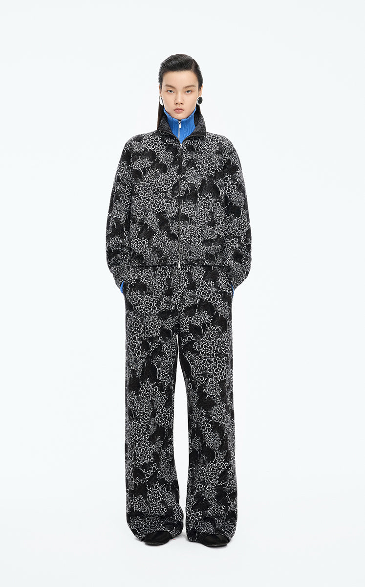 Pants / JNBY Shadow Art Straight Wool Blend Pants