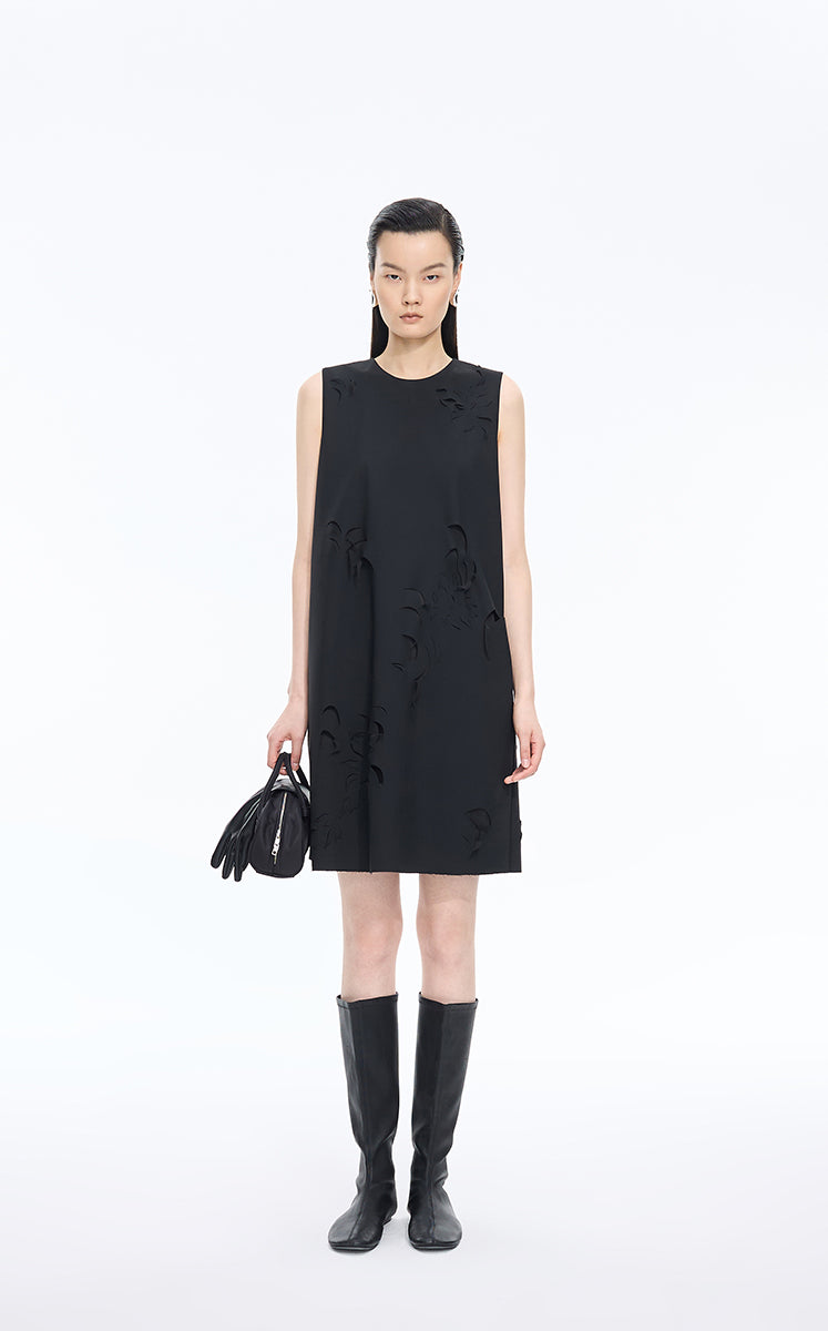 Dress / JNBY Sleeveless Wool Blend Sheath Dress Black