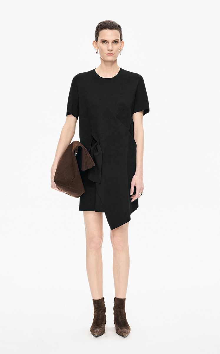 Dress / JNBY Sculpted Short Sleeve Knit Dress Black