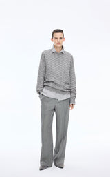 Sweater / JNBY Mohair-Wool Blend Diamond Texture Pullover