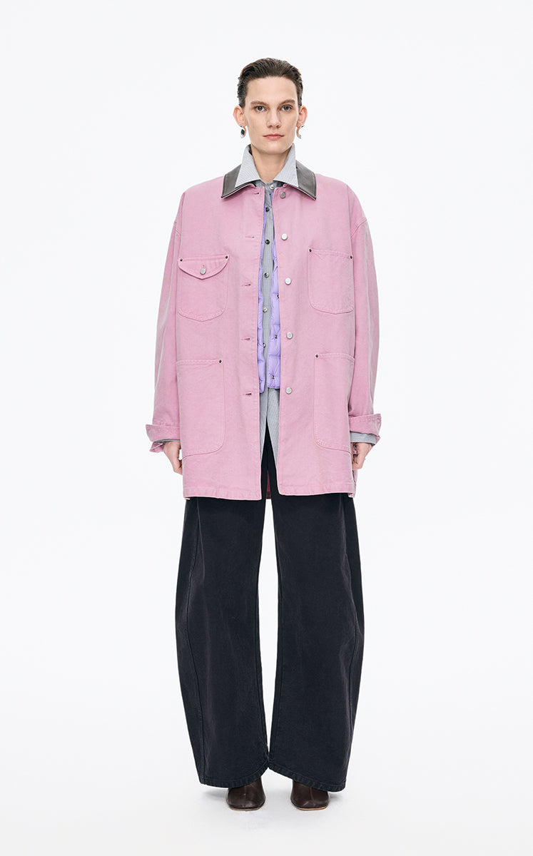 Jacket / JNBY Oversized Cotton Utility Jacket Grey Pink