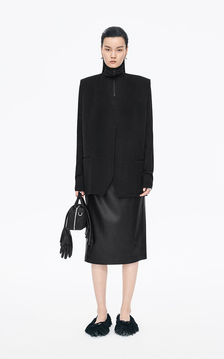 Vest / JNBY Oversize Wool Felt Vest Black