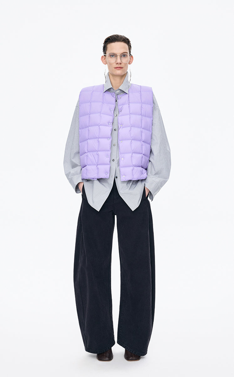 Down Vest / JNBY Oversized Short Goose Down Vest Violet