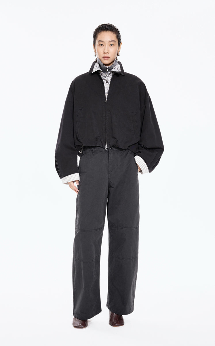 Pants / JNBY Cotton Twill Straight-Leg Trousers