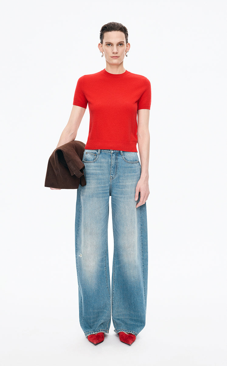 Pants /(ESG) JNBY Relaxed Banana Denim Trousers