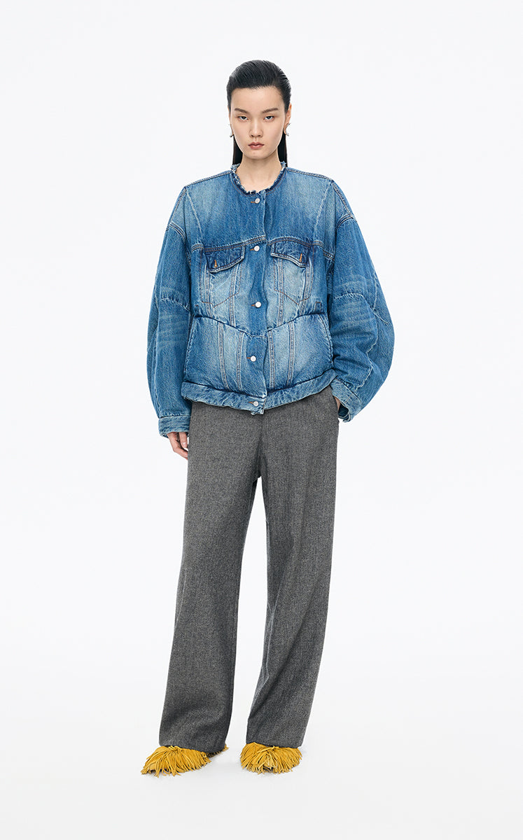 Pants / JNBY Straight-Leg Drawstring Wool Blend Trousers