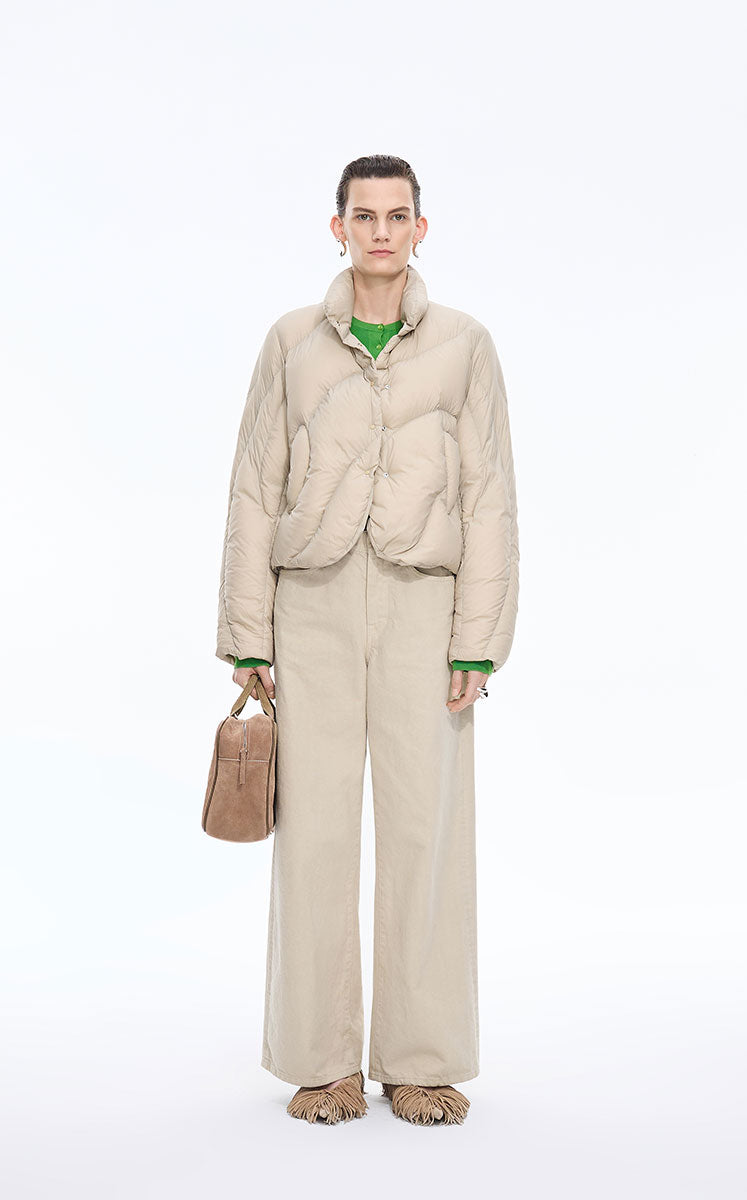 Pants / JNBY Subtle Flared Leg Long Jeans Kahaki