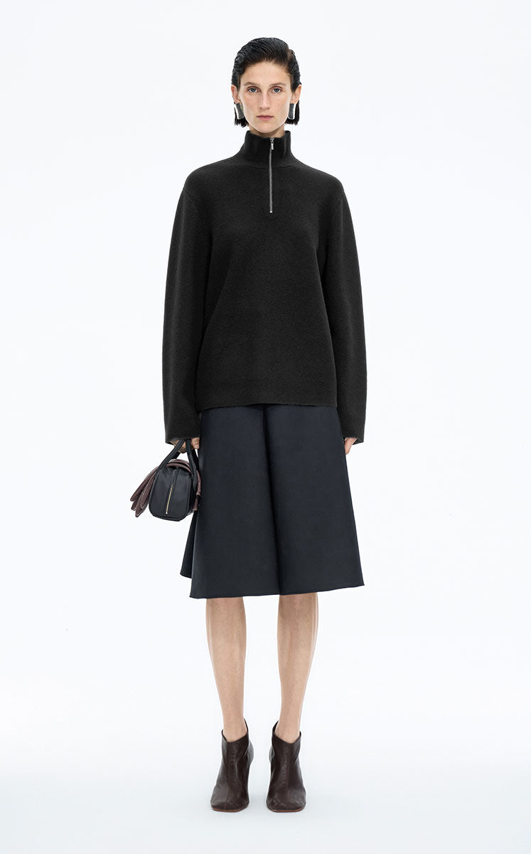 Sweater / JNBY Half-Zip Wool-Cashmere Blend Pullover Black