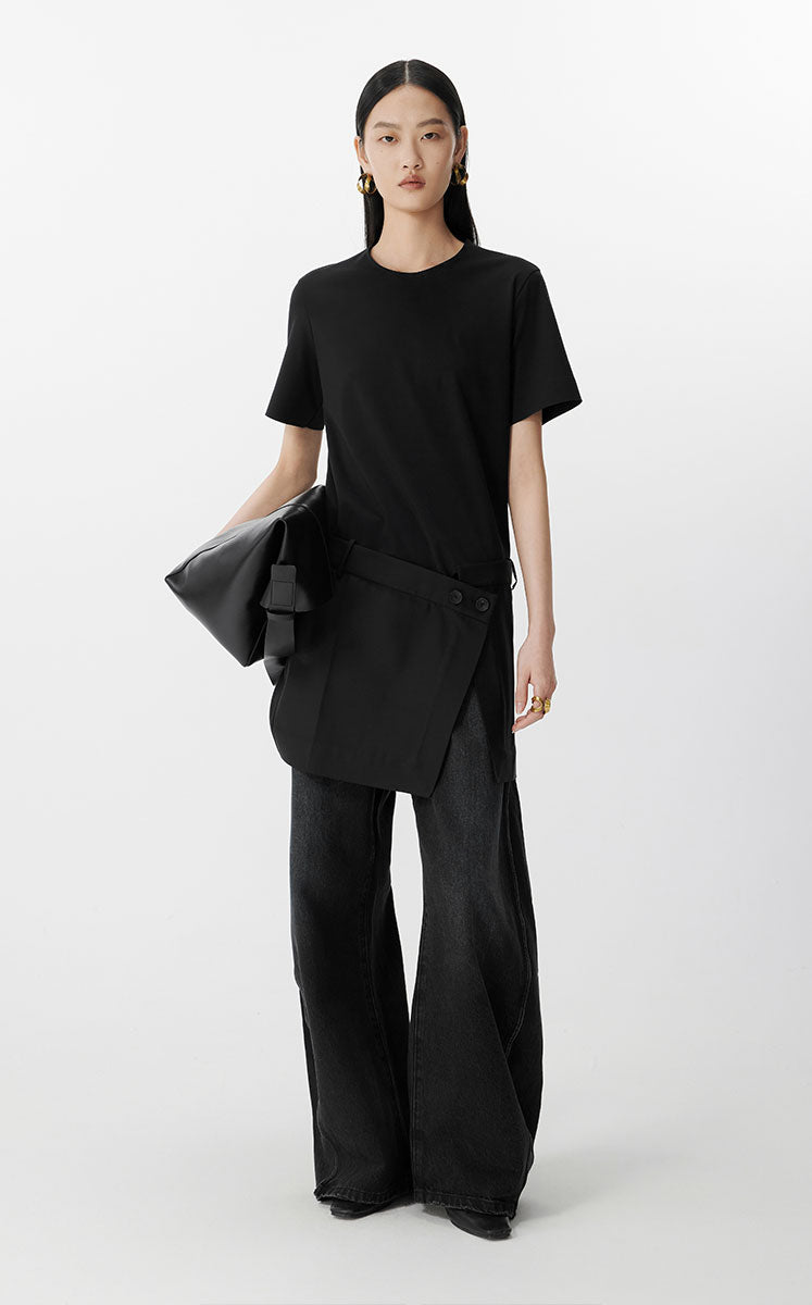 Dress / JNBY Short Sleeve Knit Dress Black