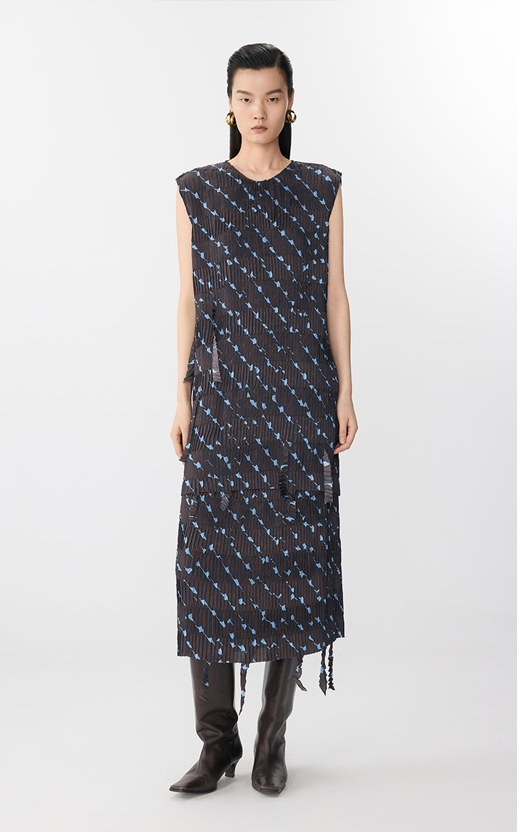 Skirt / JNBY Pleated Floral Print Midi Skirt