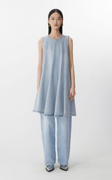 Dress / JNBY Sleeveless Gray Washed Denim Dress