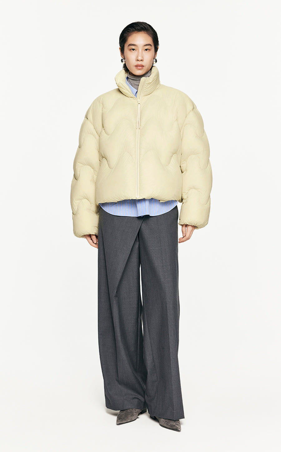 Coat / JNBY Oversize H-Shape Down Coat Yellow