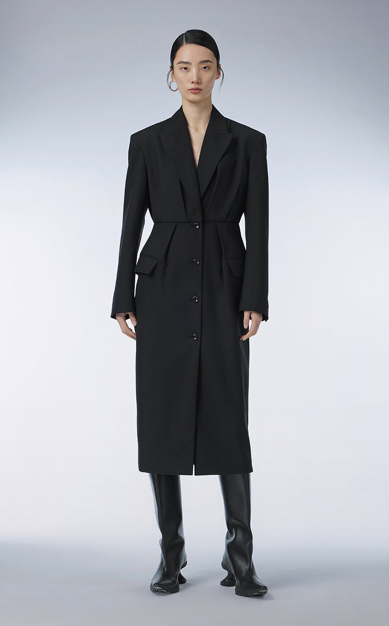 Coat / JNBY Wool Midi Trench Coat￡¨Spring 24￡?
