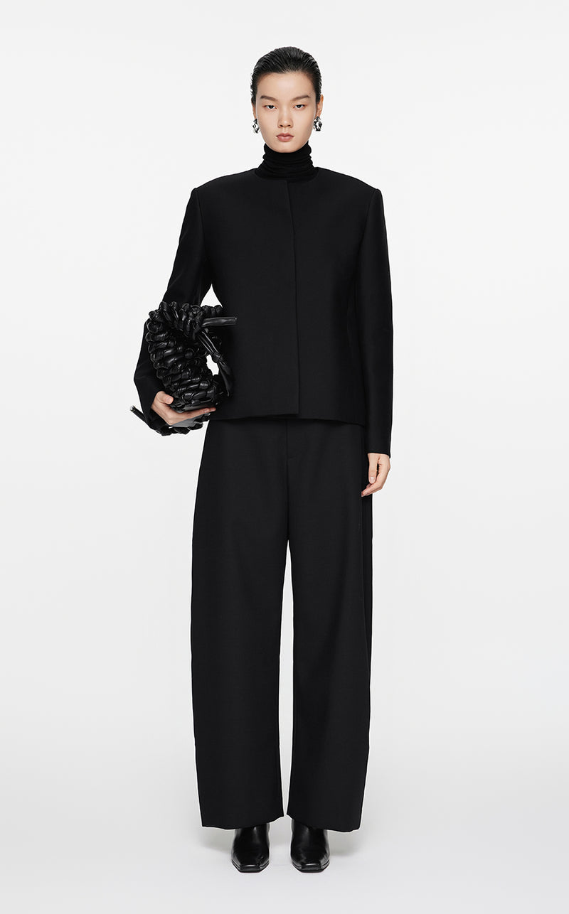 Pants / JNBY Wool-blend Wide-leg Pants Black