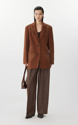 Pants / JNBY Cotton-Linen Wide-Leg Pants