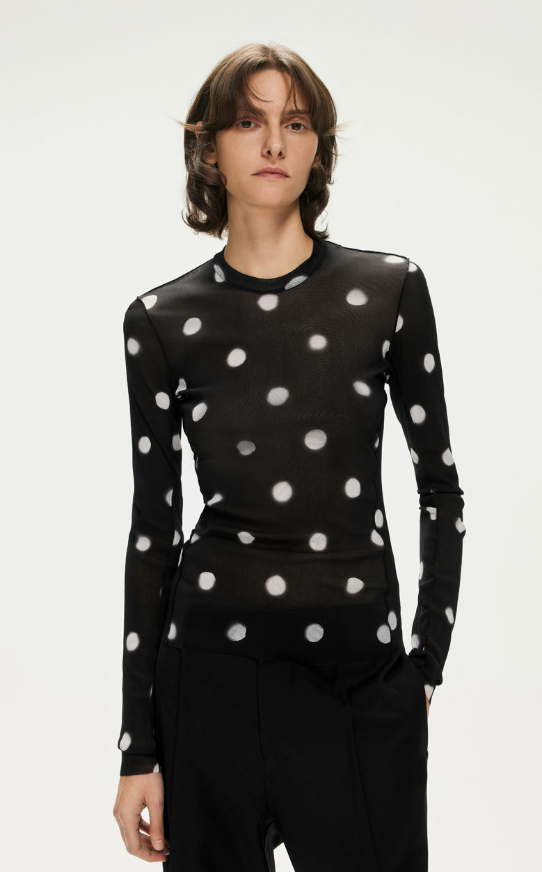 T-shirt / JNBY Polka dot Slim Fit T-shirt Black