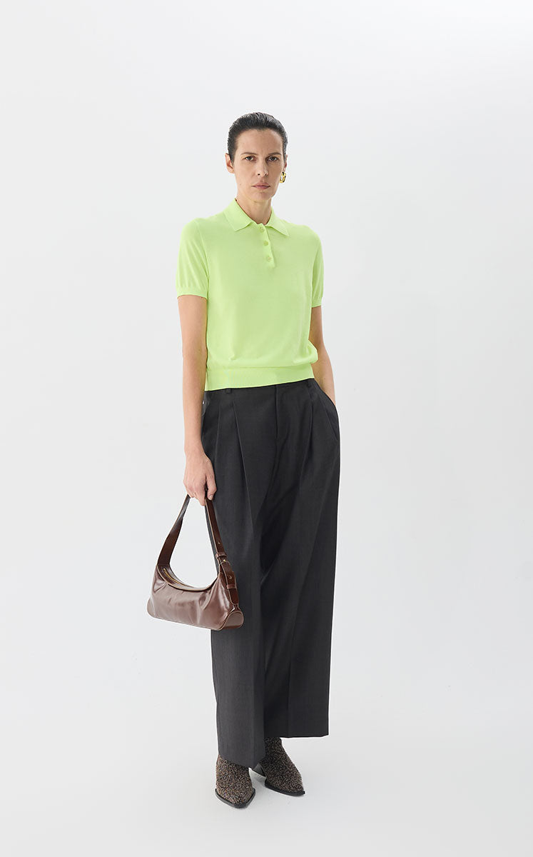Sweater / JNBY Cotton Acetate Polo Knit