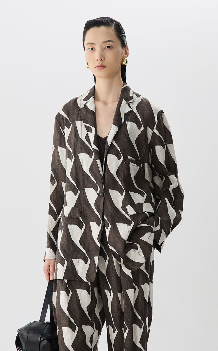 Blazer / JNBY Floral Loose Single-Breasted Blazer