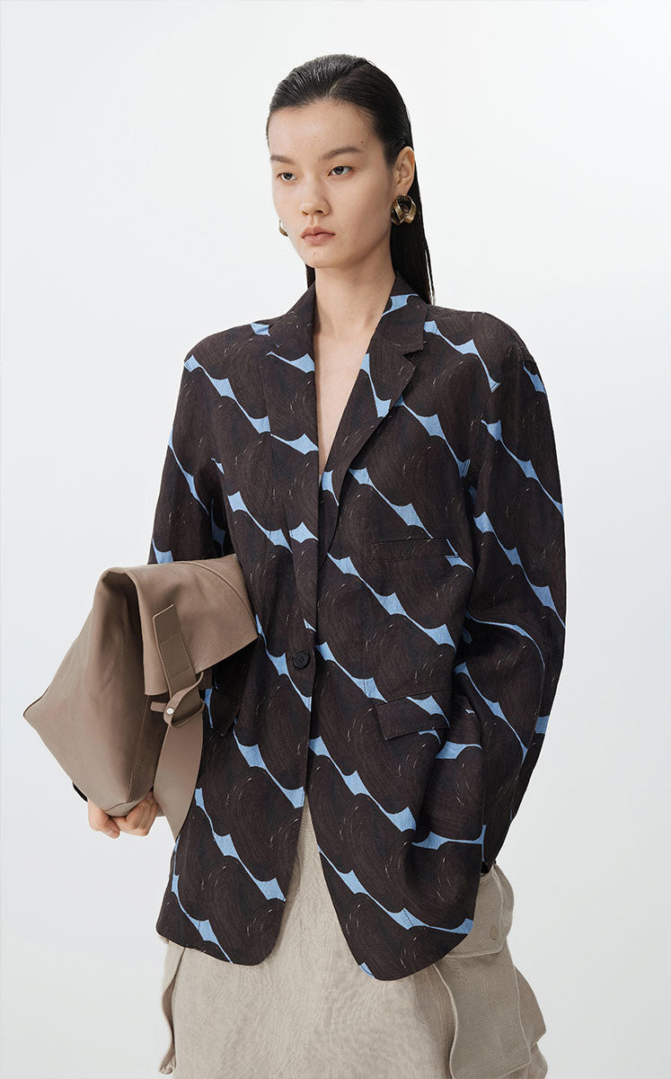 Blazer / JNBY Floral Loose Single-Breasted Blazer