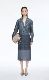 Blazer / JNBY Herringbone Wrinkle Print Blazer