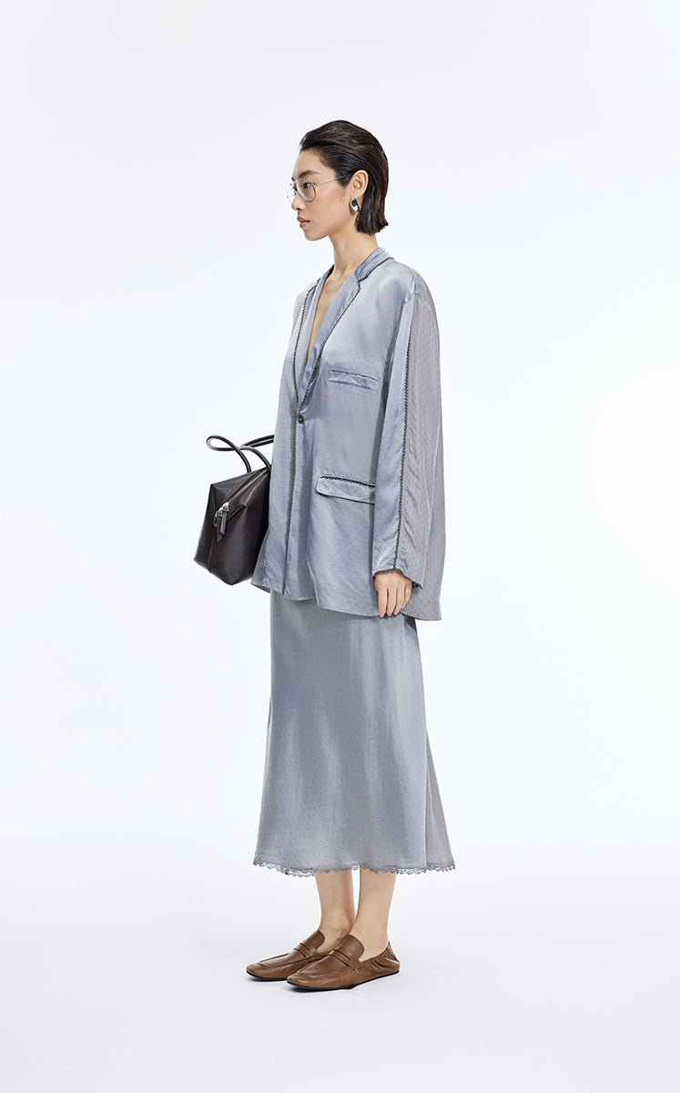Blazer / JNBY Relaxed Polka Jacquard Cupro Blazer