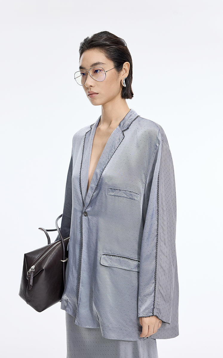 Blazer / JNBY Relaxed Polka Jacquard Cupro Blazer