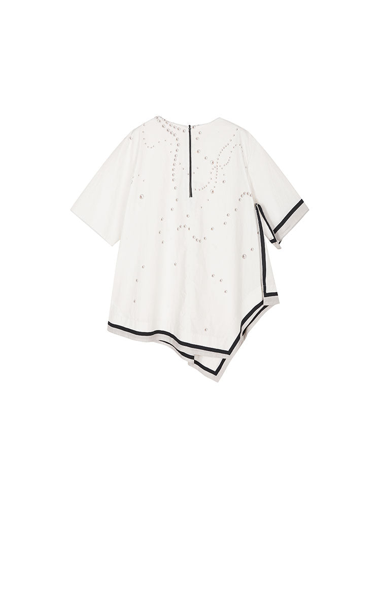 Blouse / JNBY Cotton Pearl Print Relaxed Top