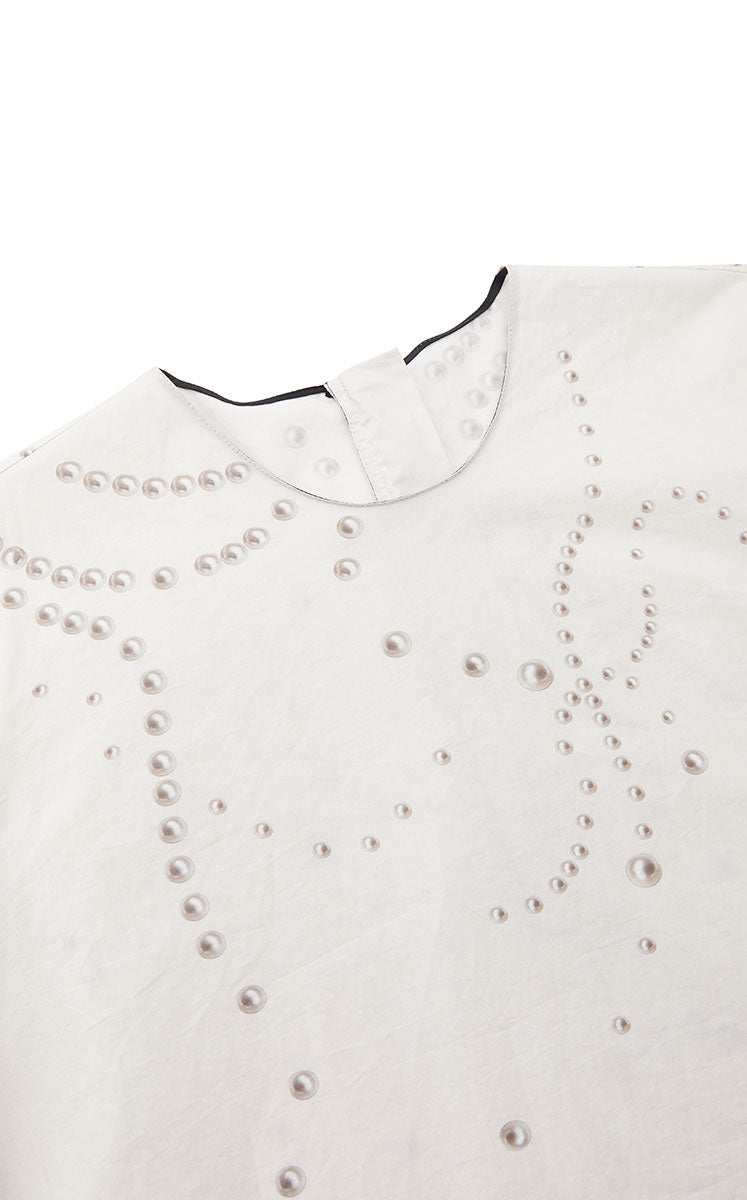 Blouse / JNBY Cotton Pearl Print Relaxed Top