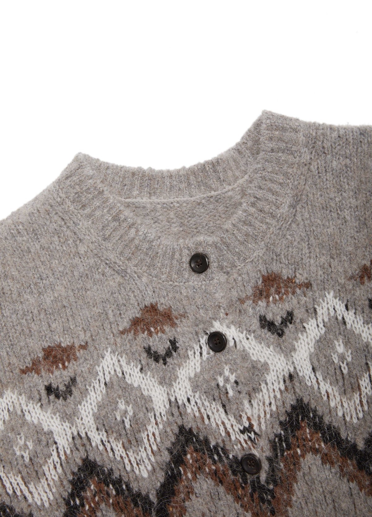 Cardigan / JNBY Alpaca Blend Geometric Knit Light Camel-2